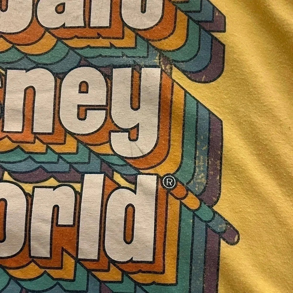 Walt Disney World Theme Park Exclusive T-shirt - Retro Yellow - Size L - Picture 7 of 9